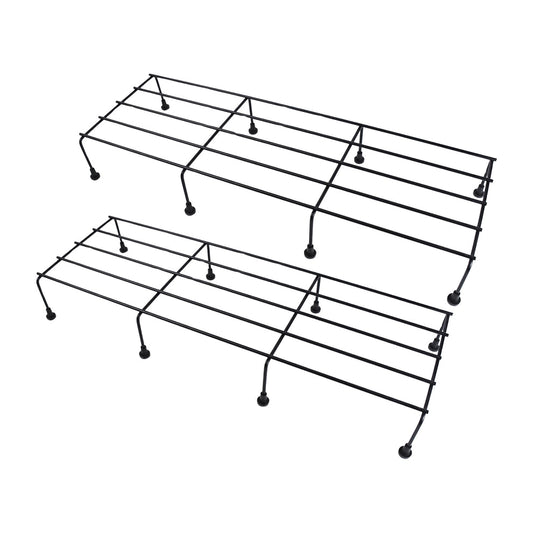Metal Rectangle Flower Plant Stand – Durable 2 Pc Set